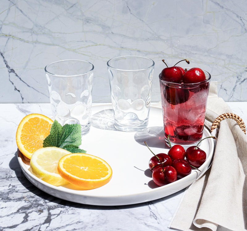 Home Essentials & Beyond Home Essentials Drinking Glasses Set of 10 Juice Glass Cups, 7 oz Glassware, Inner Circular Lensed Small Glasses. Ideal for Juice, Milk, Water; Dishwasher Safe. - Image 4